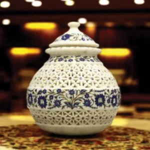 White Marble Multi-stone Flower Pot