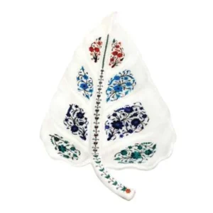 White Marble Multi-Animal Leaf Plate