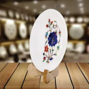 White Marble Fruit Bowl( Carnelian flower)