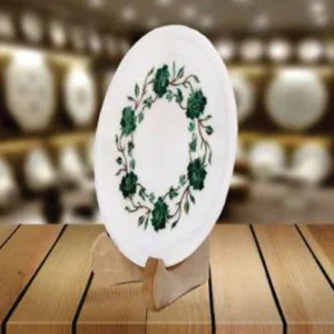 White Marble Fruit Bowl( Carnelian flower)