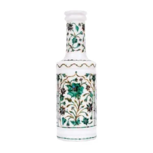 White Marble Malachite Bottle