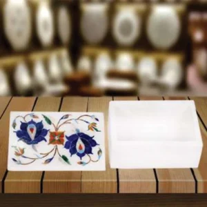 White Marble Multi-stone Elegant Storage box