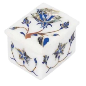 White Marble Multi-stone Polished Box