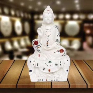 White Marble Multi-stone Sculpture