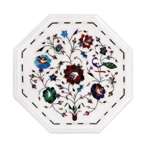 white marble multi-stone plate