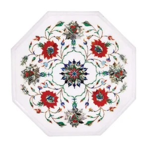White Marble Carnelian Plate